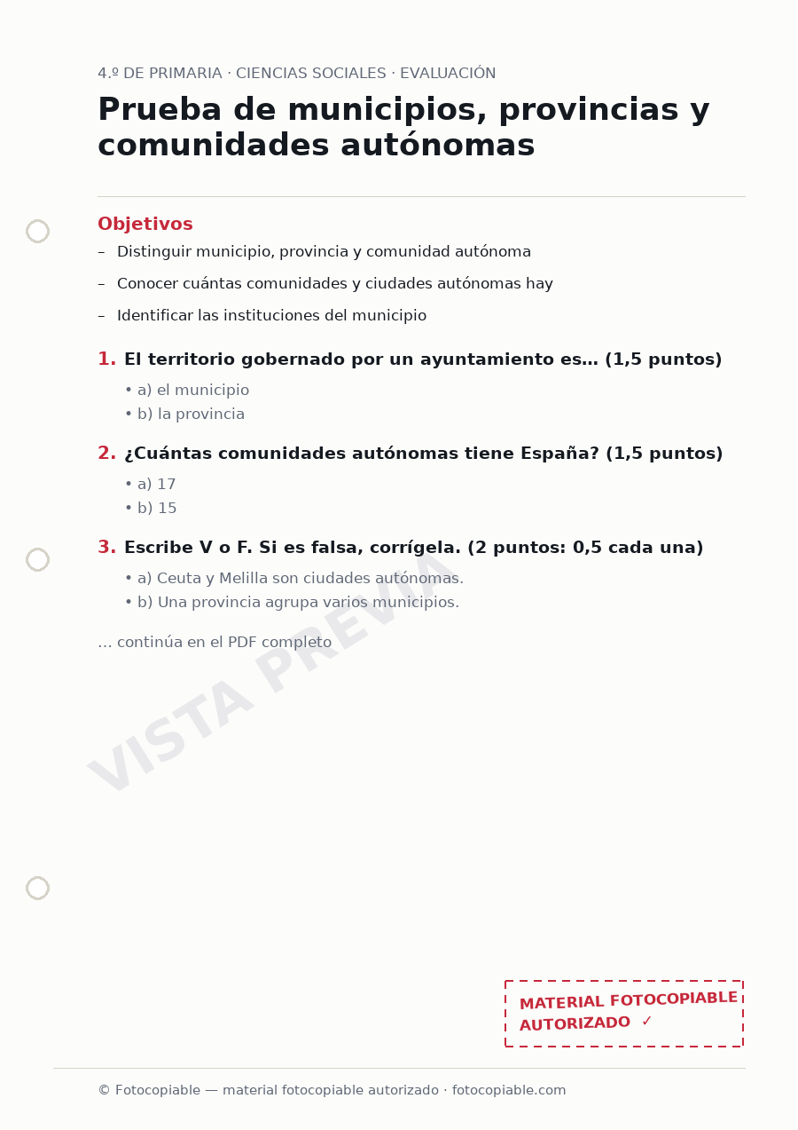 Vista previa de la ficha «Prueba de municipios, provincias y comunidades autónomas»