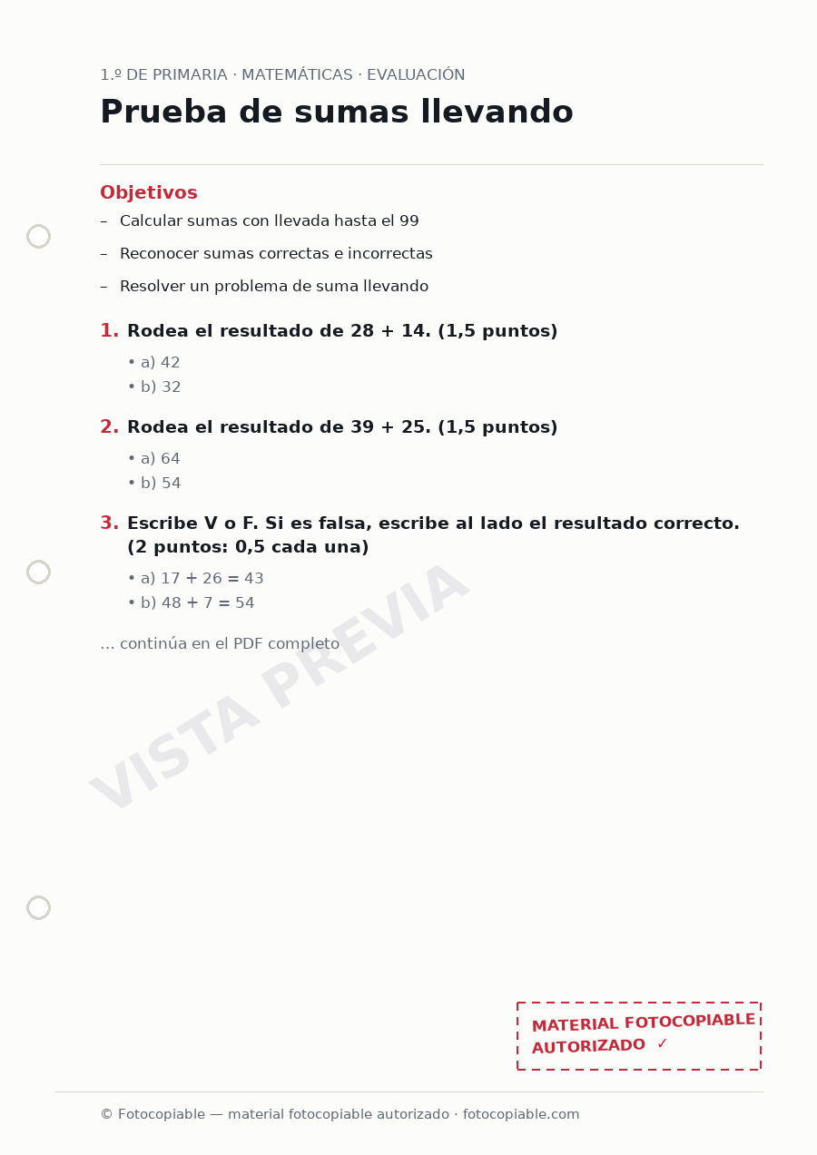 Vista previa de la ficha «Prueba de sumas llevando»